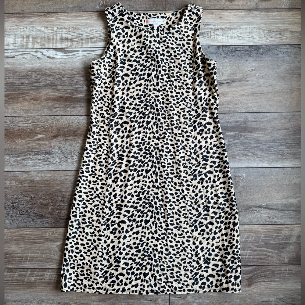 Jude Connally Animal Print Sleeveless Shift Dress Size M